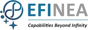 A logo of efinet, the company that is using it for its products.